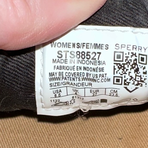 Sperry Size Women's 6.5 Black Woven Boat Shoe - Picture 6 of 6